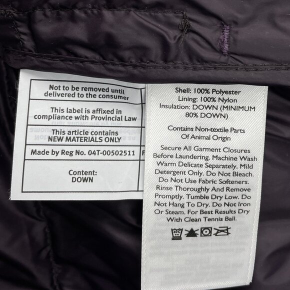 Eddie Bauer Women's 650 EB Down Cirruslite Hooded Purple Winter Puffer Jacket M - Picture 10 of 15